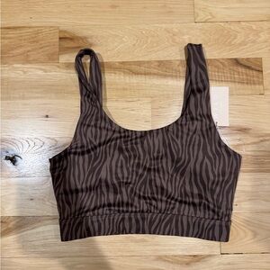 Wilo Brown Zebra Print Women's Bra